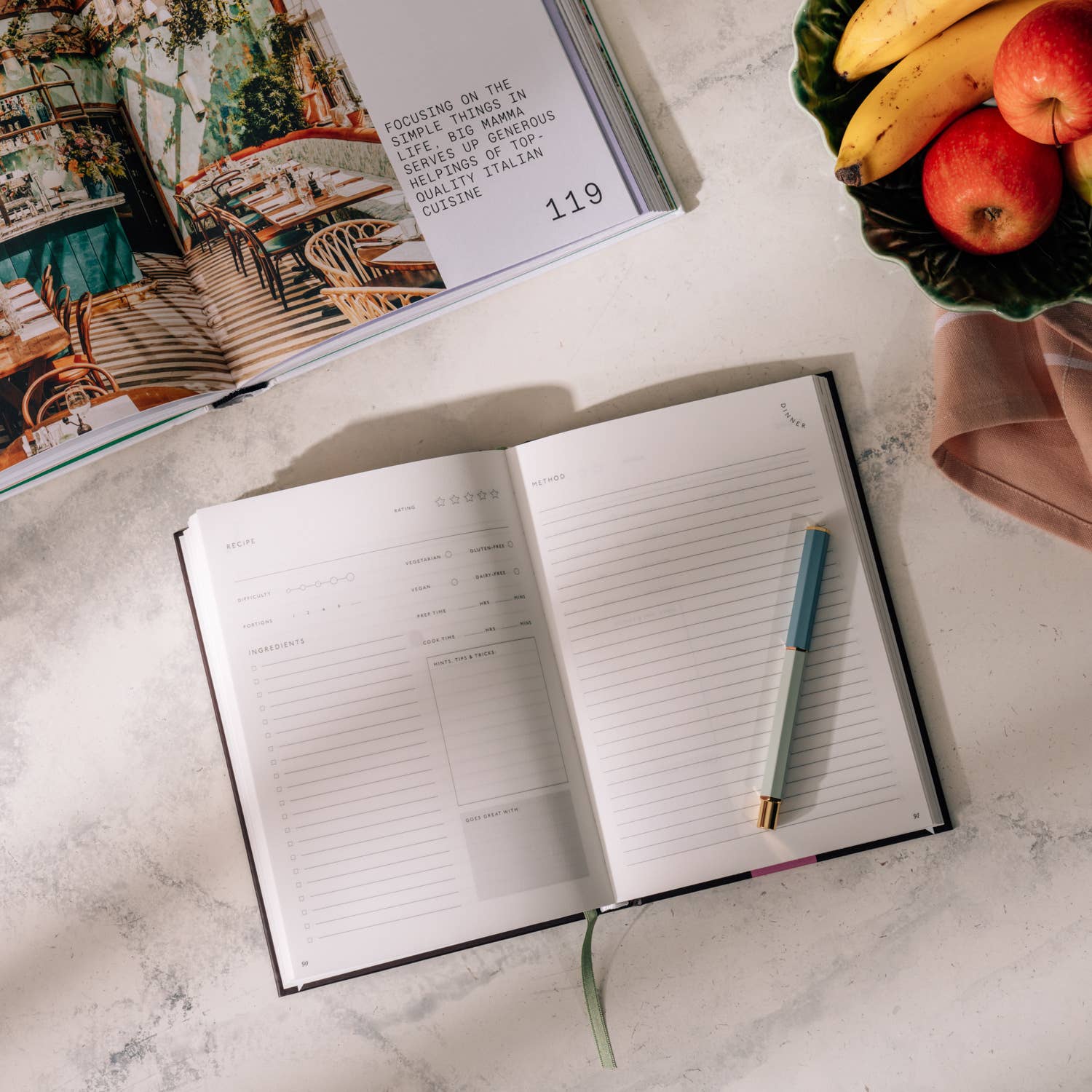 Foiled Hardcover Guided Recipe Journal