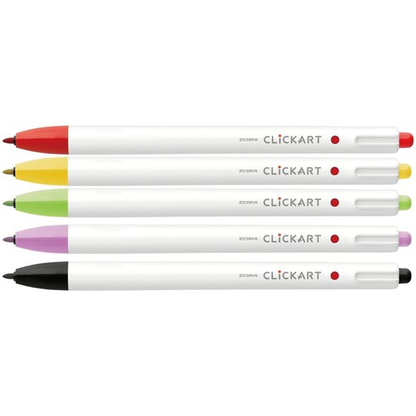 Zebra ClickArt Retractable Marker Pen Set
