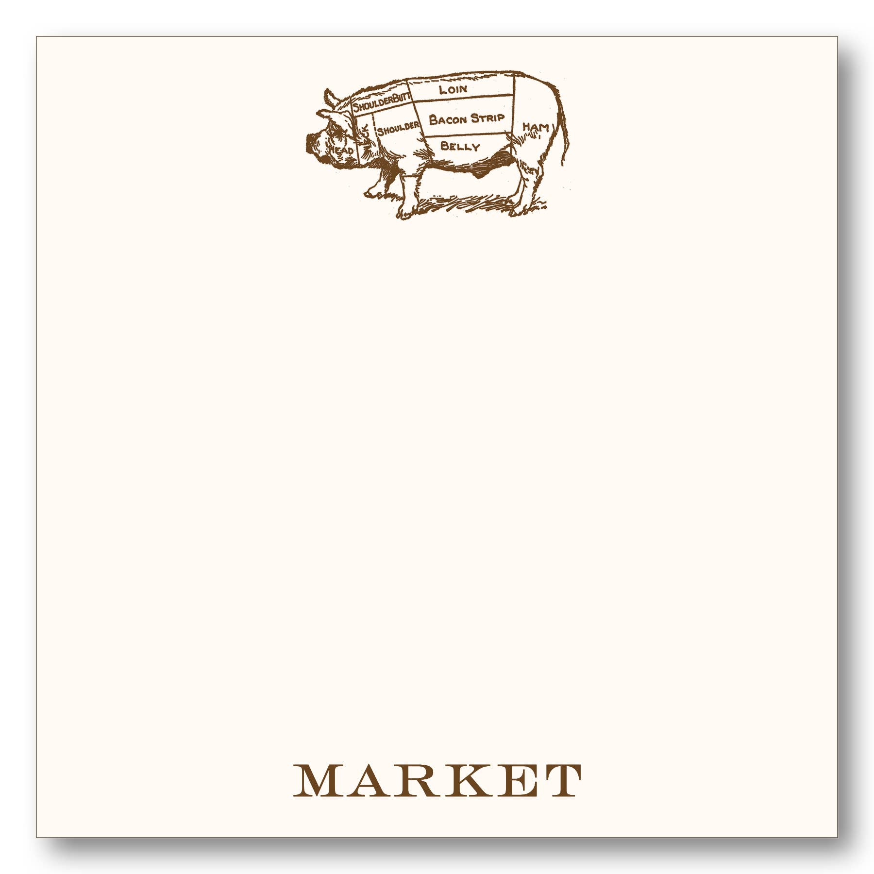 Butcher's Pig Market Notepad