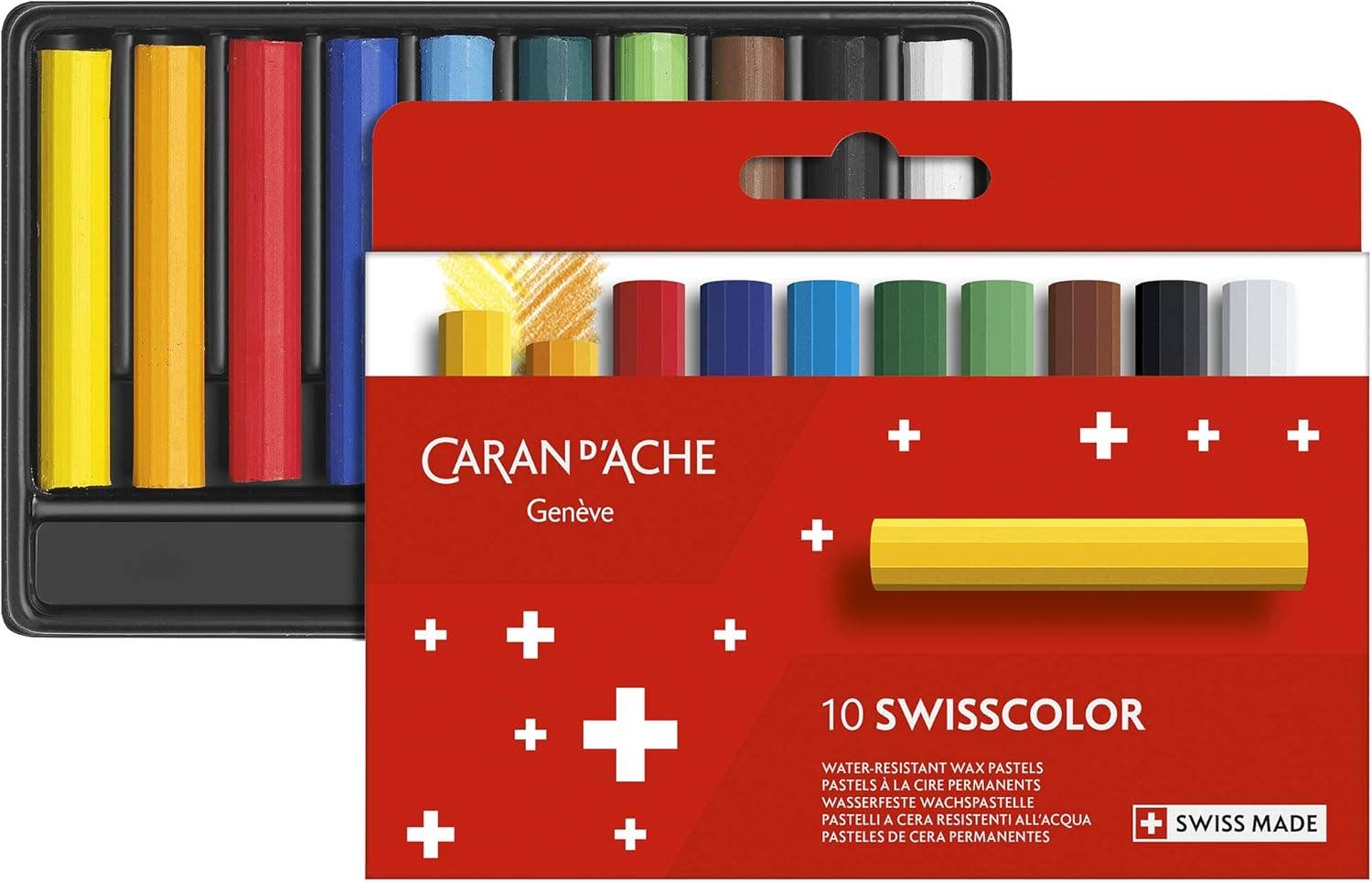 Swisscolor Wax Pastels, Set of 10