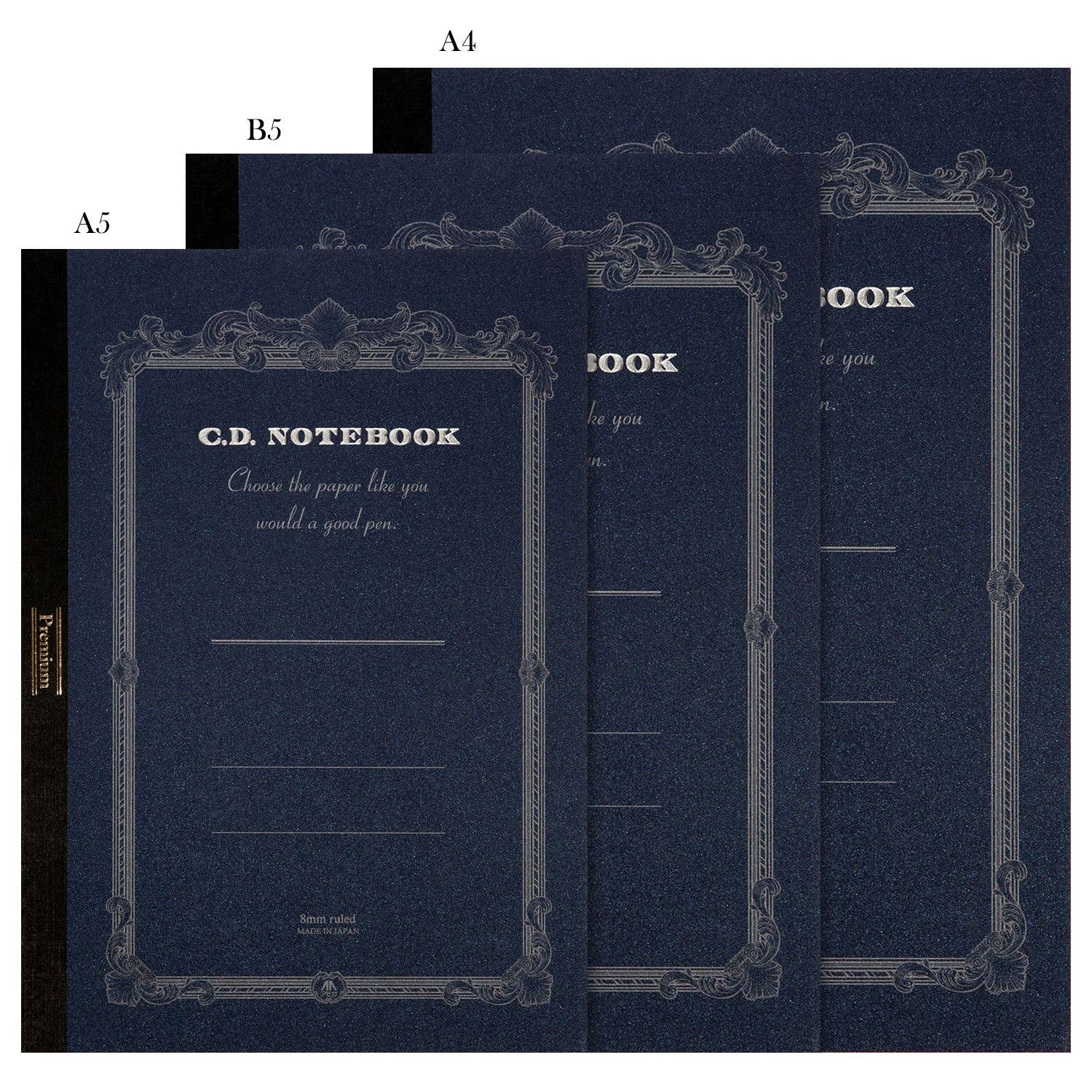 Nippon_Notebook_Co._Premium_C.D._Notebook_Various_Sizes_Navy_Ruled.jpg