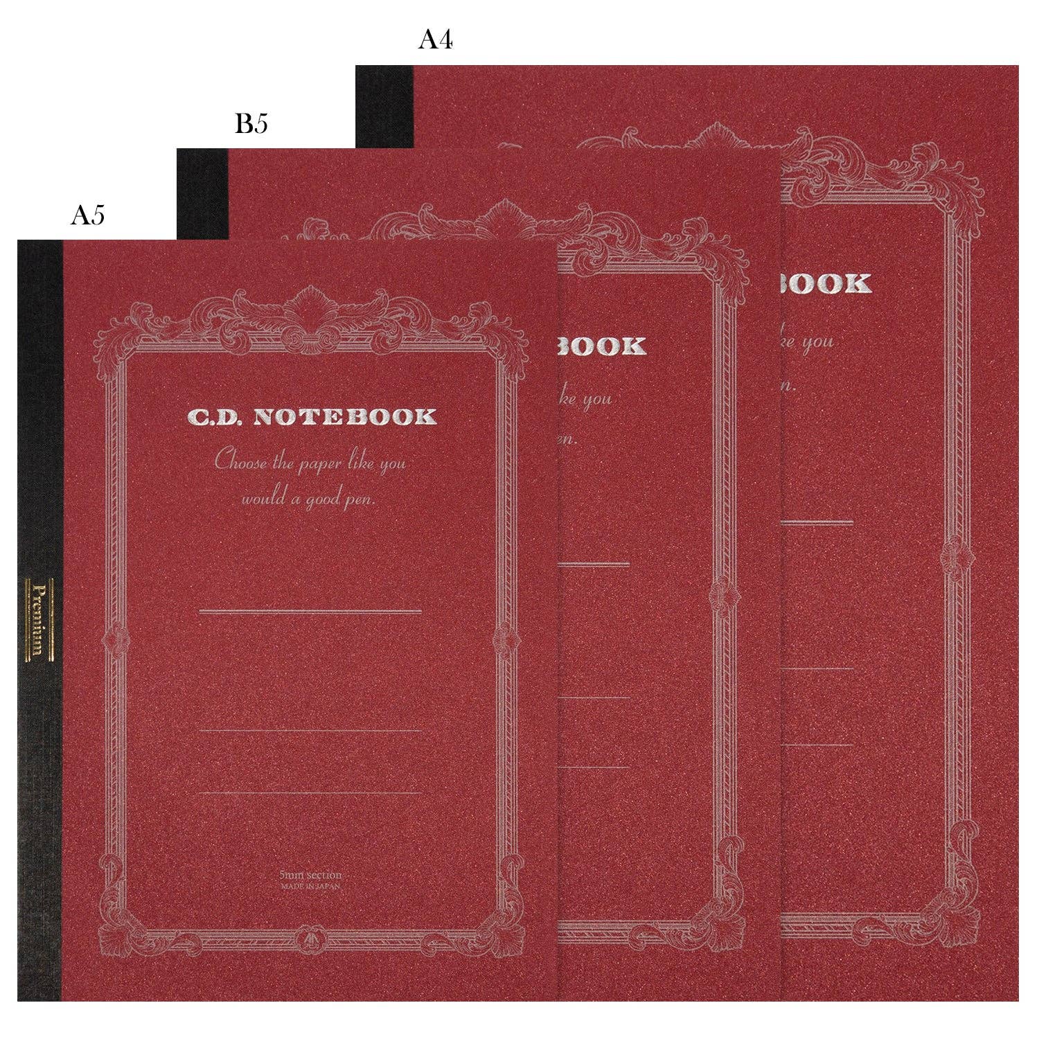 Nippon_Notebook_Co._Premium_C.D._Notebook_Various_Sizes_Red_Grid.jpg